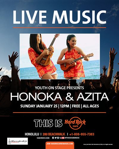 人気急上昇中のハワイのウクレレガールズHonoka & Azita (ホノカ＆アジータ)