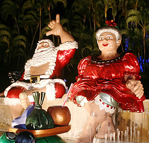 ハワイ、クリスマス、サンタクロース、観光スポット
