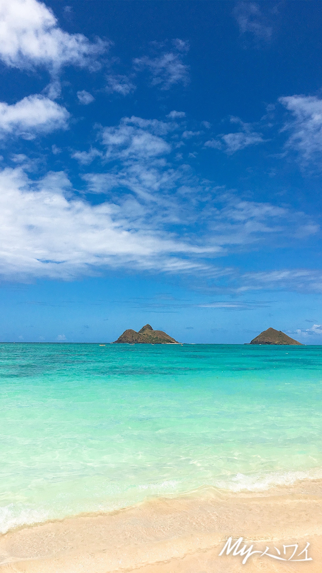 ハワイの美しい海やサンセット写真を携帯の待受けに