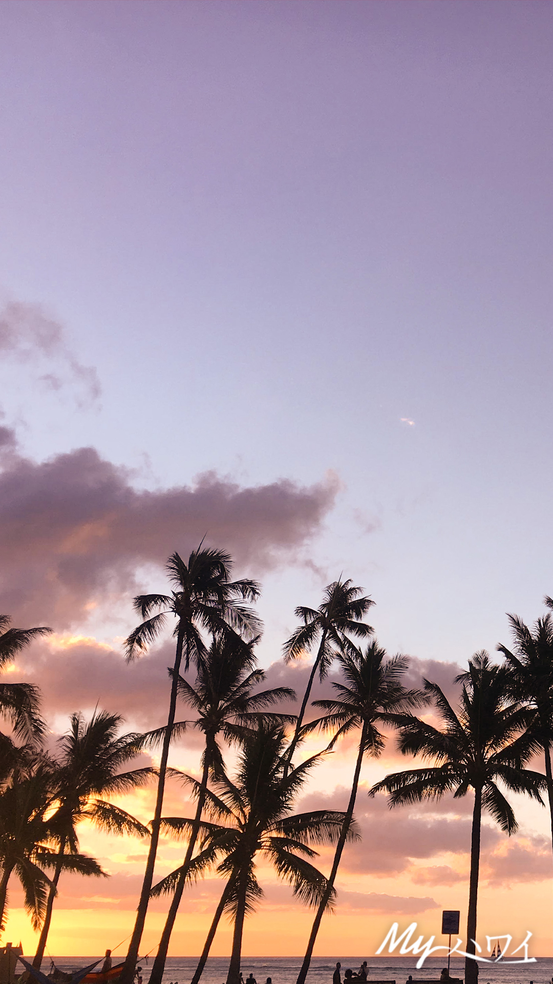 ハワイの美しい海やサンセット写真を携帯の待受けに