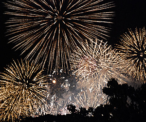 アラモアナセンターから見る独立記念日の花火