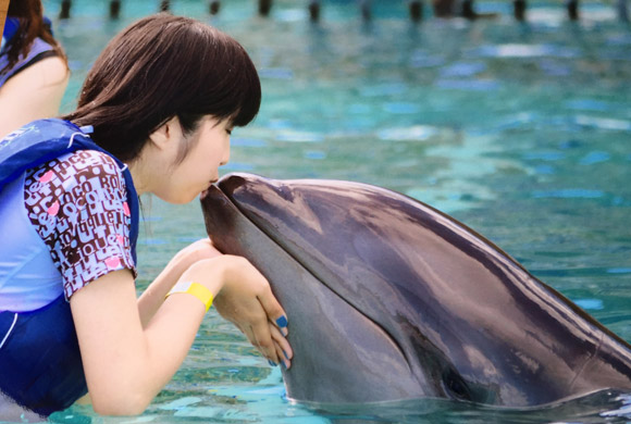 ハワイ旅行に当選した若村さん親子