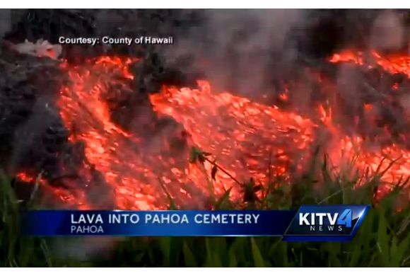 ハワイ島パホアの溶岩流