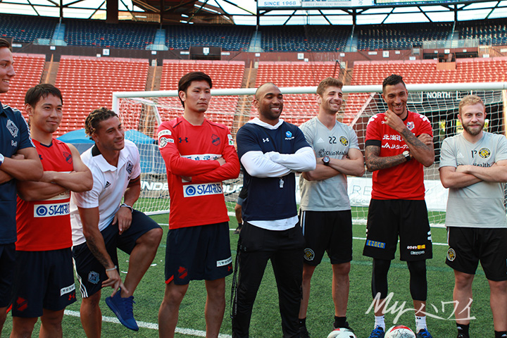 Soccer Players from Japan and America at Aloha Stadium Hawaii