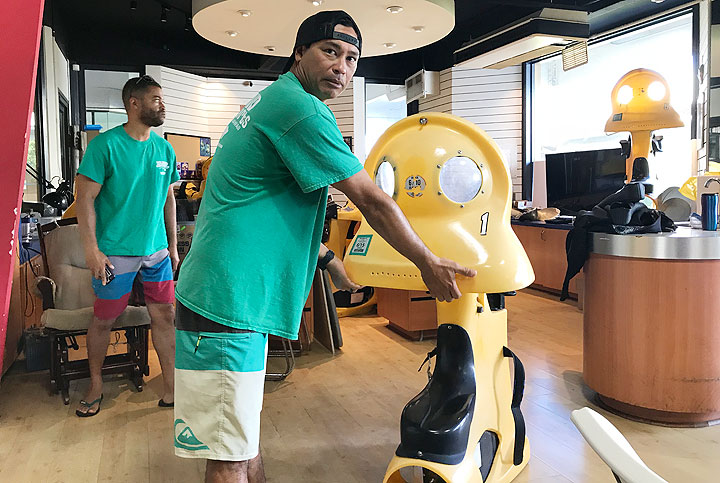 ハワイ、水中スクーター